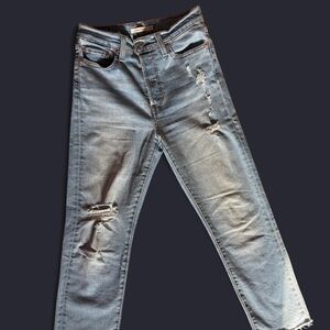 Women's Levi's Wedgie Straight Distressed Blue Jeans